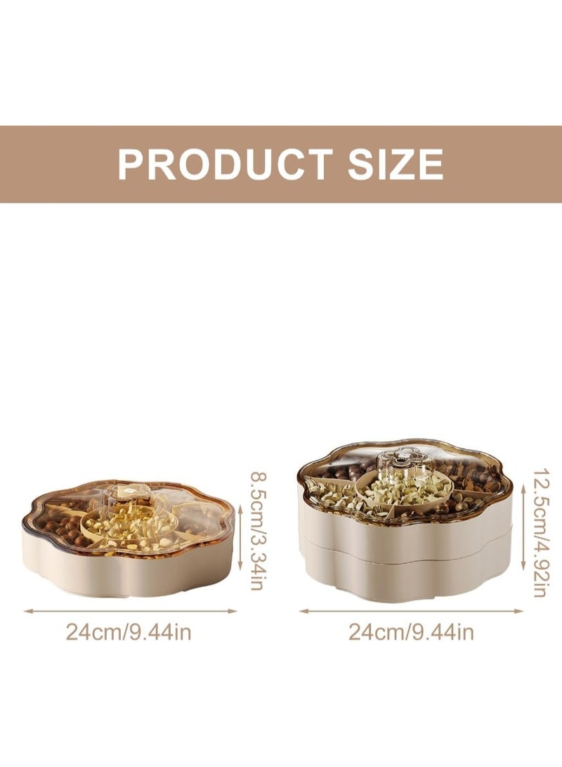 Bukela منظم الوجبات الخفيفة صندوق حلوى أنيق حاوية تخزين الفواكه المجففة مع 5 أقسام لوازم تنظيم المنزل - Image 2